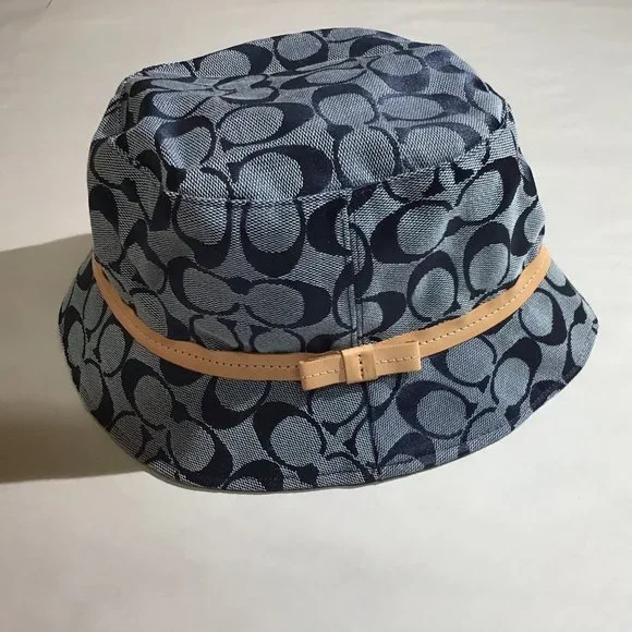 Vintage Coach Navy and Grey Patterned Hat Coach | Accessories | Vintage Rare Coach Poppy Denim  main image 2
